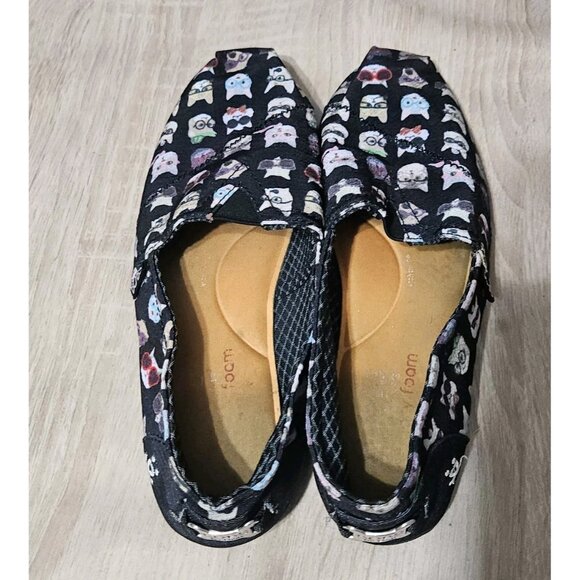 Bobs For Dogs Womens Size 8 Cat Slip On Flats Shoes Black - Picture 5 of 8